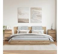 Tables de Chevet Armoires de Lit Chambre 2 pcs Blanc Bois d'Ingénierie vidaXL