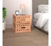Tables de Chevet Armoires de Nuit Rangement 2 pcs Bois Massif de Noyer vidaXL