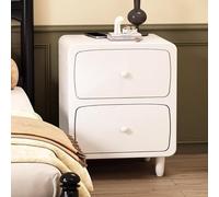 Tables De Chevet En Bois, Table De Nuit Avec Rangement, Grande Capacité, Panneaux Épais, Glissières Silencieuses, Adaptées Aux Chambres À Coucher Et Aux Salons(White,50CM/19.7IN_2-DRAWER)