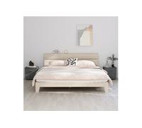 Table basse vidaXL Tables de chevet HAMAR 2pcs Gris foncé 40x35x44,5cm Bois massif