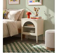 Tables de chevet industrielles beige - SICAAN - Lot de 2 - Modèle ELIN - Acier laminé à froid