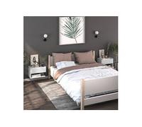 Tables de chevet murales 2 pcs Blanc