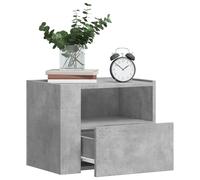 Tables de chevet murales 2 pcs gris béton 45x30x35 cm vidaXL