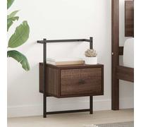 Tables de Chevet Murales Armoires 2 pcs Chêne Marron Bois d'Ingénierie vidaXL
