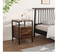 Tables de Chevet - Table Basse avec Prises Électriques et Ports USB - Table D’Appoint et Étagères de Rangement - 40x40x61cm
