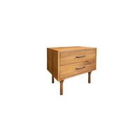 Tables de Chevet, Table de Chevet en Bois Massif Complet avec Double Tiroir, Armoire de Rangement Chambre Table de Chevet