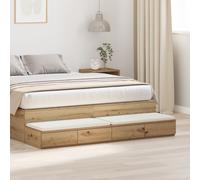 Tables De Chevet Vidaxl Chêne Artisanale Mdf Avec Placage De Chêne