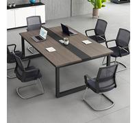 Tables de conférence de 8 pieds pour 10 personnes, table de séminaire, grande table de réunion rectangulaire, table de formation avec cadre en métal robuste, table de salle de réunion moderne pour s