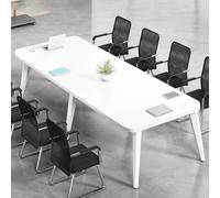 Tables de conférence en bois massif, table rectangulaire simple, planches épaissies pour plus de robustesse et de capacité de charge, adaptées à la formation et aux négociations commer E 300*120*74cm