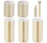 Tables de cylindre en carton supports de gâteaux | supports de cylindre pour la fête 5pcs support de piédestal en papier pliable avec plateau de cylindre empilable de planche en acrylique pour mariag