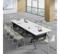 Tables de Formation Pliantes - Tables de Salle de conférence à Plateau Rabattable Mobile, Bureaux et salles de Classe Peu encombrants,6 Pieces b,47 * 20 * 29