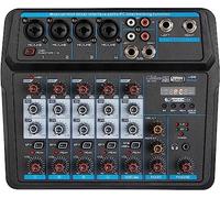 Tables de mixage de Studio, mixeurs Live Table de mixage Bluetooth 4/6 canaux avec Carte Son, scène de Performance Domestique et Civile, Petits mixeurs USB Live Mixer DJ, 6 Voies