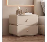 Tables de Nuit en Cuir Grandes/Petites Tables de Nuit en Bois Design incurvé 10 Couleurs Convient for Les Chambres à Coucher, Les Salons et Les Bureaux(D,50cm/19.7in)