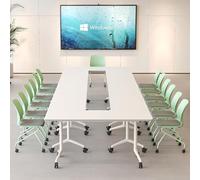 Tables de salle de conférence pliables mobiles de 120,1 cm à 180,3 cm - Bureau à roulettes polyvalent pour réunions de bureau, travaux manuels et rédaction - Grandes tables de travail librement