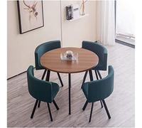 Tables et chaises de réception Ensemble table basse et chaises Ensemble moderne de loisirs Table ronde simple 1 table 4 chaises Salon de café (couleur : couleur 2) (vert foncé)