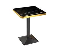 Tables et chaises de salon pour café/bar, cuisine occidentale, barbecue, salon de thé au lait, cabine de salle à manger rétro décontractée, pour cuisine, café, fenêtre, noir A (0,6 x 0,6 m)