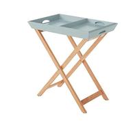 Tables Étagère Pliable en Bois Massif/Étagère À Fleurs, Table D'appoint De Boisson, Table D'appoint Basse De Balcon Cour, Espace De Rangement Séparé, 2 Couleurs(Light Gray)