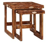 Tables gigognes 2 pc Mobilier de maison d'appoint salon modernes Duplex vidaXL v