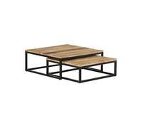 Tables Basses Gigognes 2 pcs Bois de Récupération Massif Canapé Salon vidaXL