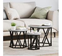 Tables gigognes 3 pcs Bois d ingénierie gris sonoma
