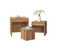 vidaXL Tables gigognes Artisanal 3 pièces Chêne Bois d'ingénierie Empilables