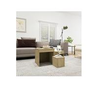 Tables Gigognes 3 pcs Noir Aggloméré Tables d'Appoint Tables Basses vidaXL