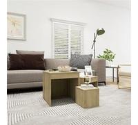 Tables Gigognes 3 pcs Noir Aggloméré Tables d'Appoint Tables Basses vidaXL