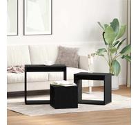 Tables Gigognes 3 pcs Chêne Sonoma Aggloméré Tables Basses Canapé vidaXL