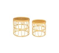 Tables gigognes en rotin Henriette