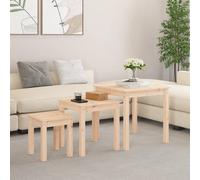 Tafeltjesset 3 st massief grenenhout824973