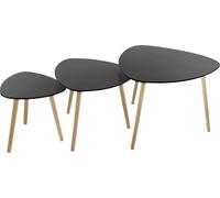 Tables Nesting "Mileo" - bois et métal - noir - Atmosphera créateur d'intérieur