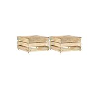 Vidaxl Tables Palette De Jardin 2 Pcs Bois De Pin Imprégné