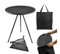 Tables pliantes d'extérieur - Table d'appoint ronde et portable, bureau d'extérieur réglable pour terrasse, plage, barbecue, camping, voyage, mobilier léger et pratique pour la maison et l'aventure