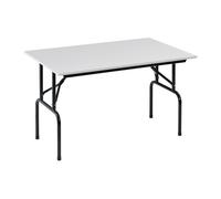 Tables pliantes plateau gris clair L 120 x P 80 cm - Rico - piétement noir
