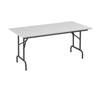 Tables pliantes plateau gris clair L 160 x P 80 cm - Rico - piétement noir