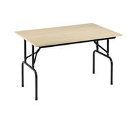 Tables pliantes plateau hêtre L 120 x P 80 cm - Rico - piétement noir