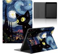 Tablet Coque Pour Samsung Galaxy Tab A7 10,4"" 2020 Sm-T500/T505/T507,Cuir Pu En Silicone Cartoon Anime Kawaii Black Cat Motif Aesthetics Housse Avec Support Protection Cover,Comics[Sel6274679]