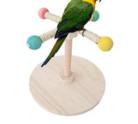Tabletop Bird Perch, Wooden Parrot Stand, Paw Grinding Pole, Enrichment Branch, 20x22x24cm/7.87x8.66x9.45 inches for Parakeets, Macaws, Lovebirds Wood