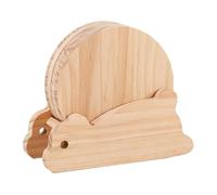 Tabletop Coaster Set - Kitchen Accessories with Bunny Holder | Durable Absorbent Pads with Stylish Display Stand for Bowls, Bottles, Coffee Cups and Everyday Home Or Cafe Use