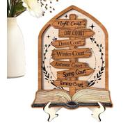 Tabletop Decor - Creative Wooden Sign, City of Starlight Fantasy Ornament with Witch Aesthetic, Farmhouse Shelf Decoration, Reading Nook Accessory, Living Room Art for Bedroom Desk and Bookshelf