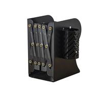 Tabletop Literature Stand - Telescopic Reading Tower, Steel Cady Unit, Writing Utensil Cup Holder | Flexible Reading Material Display Tower, Portable Workstation Organization Solution For Readings