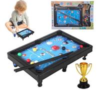 Tabletop Pool Table, Miniature Billiards Game Set, ABS Small Pool Tables with Accessories, Interactive Desktop Game for Kids, Educational Toy for Boys and Girls, 29x8x20cm