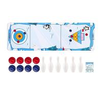 Tabletop Shuffleboard - Portable Competitive Fun Educational | Table Curling Sports Board Game for Friends Kids Students Boys Girls Fans Adults, Indoor Desktop Sliding Puck Pucks Pushing Play Set