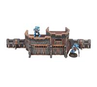 Tabletop Terrain Bunker hybride - Collection Wall of Saints, ensemble complet de forteresse avec artillerie, murs de défense, double tour, bunker hybride pour jeux de guerre de 28 mm-32 mm (bunker