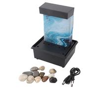 Tabletop Waterfall Fountain with LED Lights, USB Indoor Water Fountain,Rock Waterfall Indoor Fountain for Home Office Relaxation Meditation Desktop Fountain