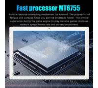 Tablette 10,1 pouces pour Android 11.0 avec casque Bluetooth 4G LTE 12 Go 256 Go Processeur Octa Core Avant 8 MP Arrière 20 MP 100-240 V Blanc Prise UE