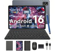 Tablette 10,1'' VekfulPC T20 - Android 16, 24 Go (8+16), 256 Go, Wi-Fi 6, 5000 mAh, clavier+souris+stylet, gris