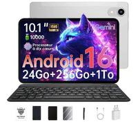 Tablette 10.1Pouces Android16 Tablette 24Go RAM 256Go ROM dix cœurs 8MP+ 13MP 10000mAh Batterie Gemini AI Wifi-Gris