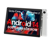 Tablette 10 pouces Android 14, Tablette Octa-Core avec 8 Go de RAM + 64 Go de ROM (1 To TF), caméra avant 5 MP et caméra arrière 8 MP, 5000 mAh Type C