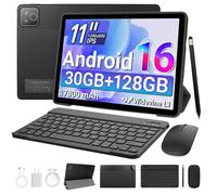 Tablette 11 pouces Android 16 30 (3+27) Go RAM 128 Go 7800 mAh avec clavier, souris, stylet, casque et étui de protection